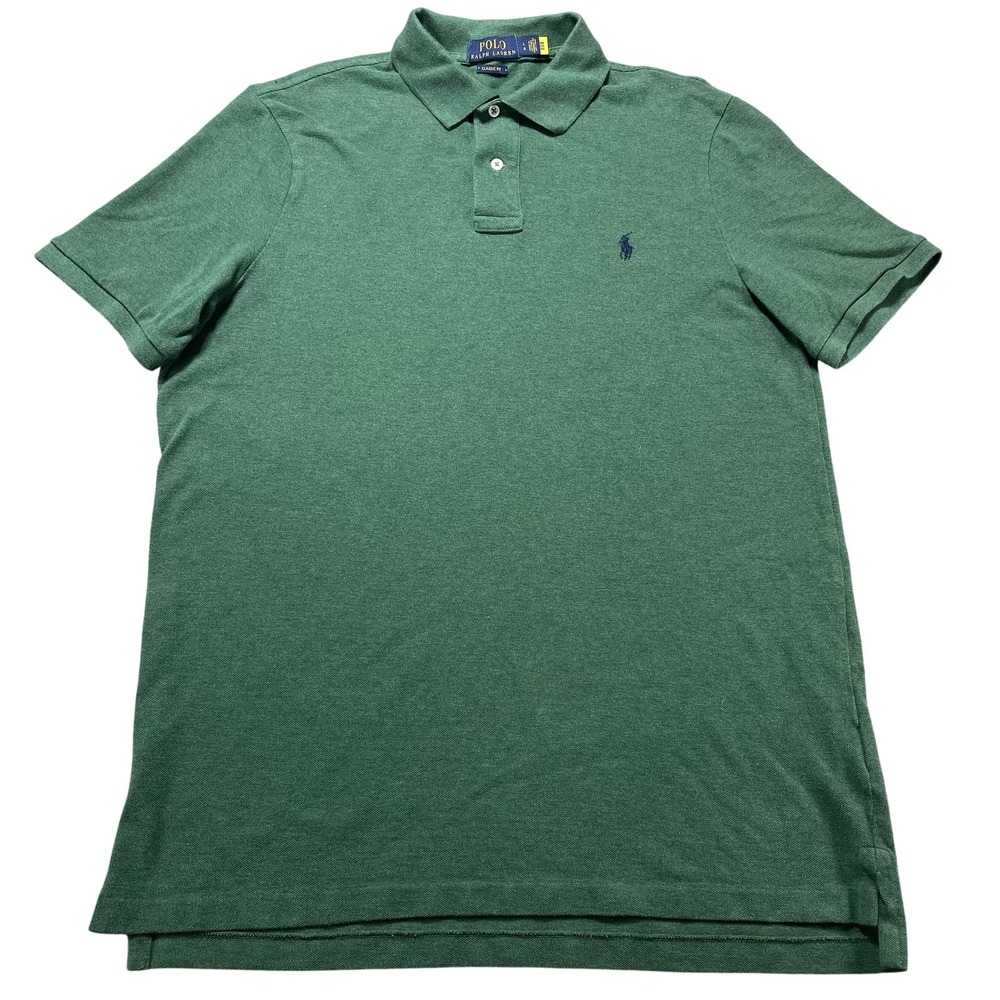 Polo Ralph Lauren Polo Shirt Mens Large Green Classic Fit Pony Logo Cotton